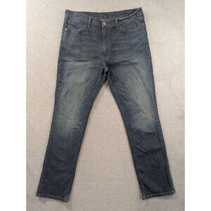 Levis 541 Jeans Mens Size 38x34 Blue Slim Straight Classic Faded Whiskers Y2K